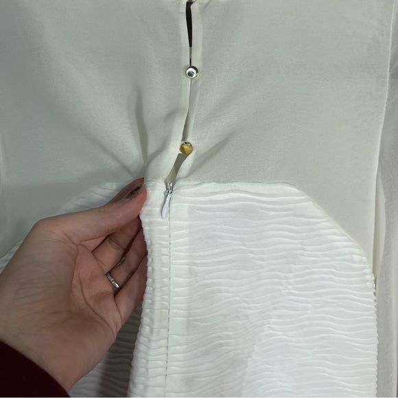 ₽💙2/$40💙NWT Regard Long Sleeve White Collared Dress Size 36/Small - Picture 11 of 16